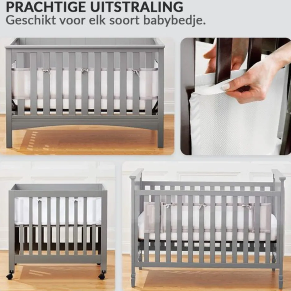 Baby Bed Omrander Bedbumper Hoofdbeschermer Set van 2|Buxibo New