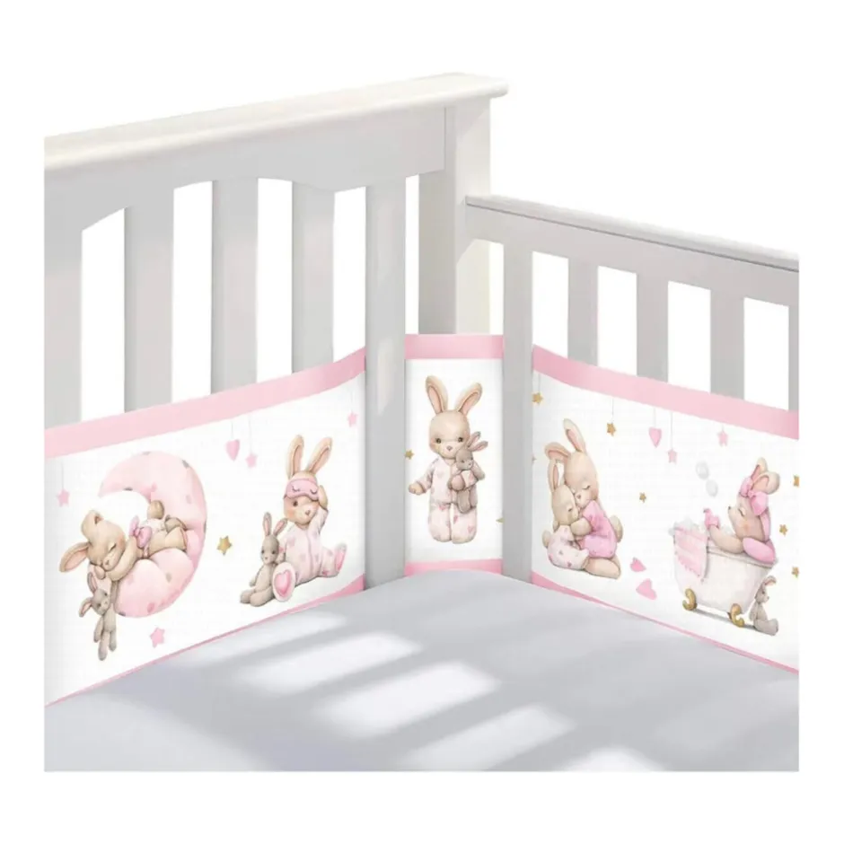 Buxibo Baby Bed Omrander Bedbumper Hoofdbeschermer Set van 2< Bedbumper