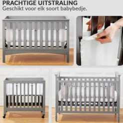 Buxibo Baby Bed Omrander Bedbumper Hoofdbeschermer Set van 2< Bedbumper