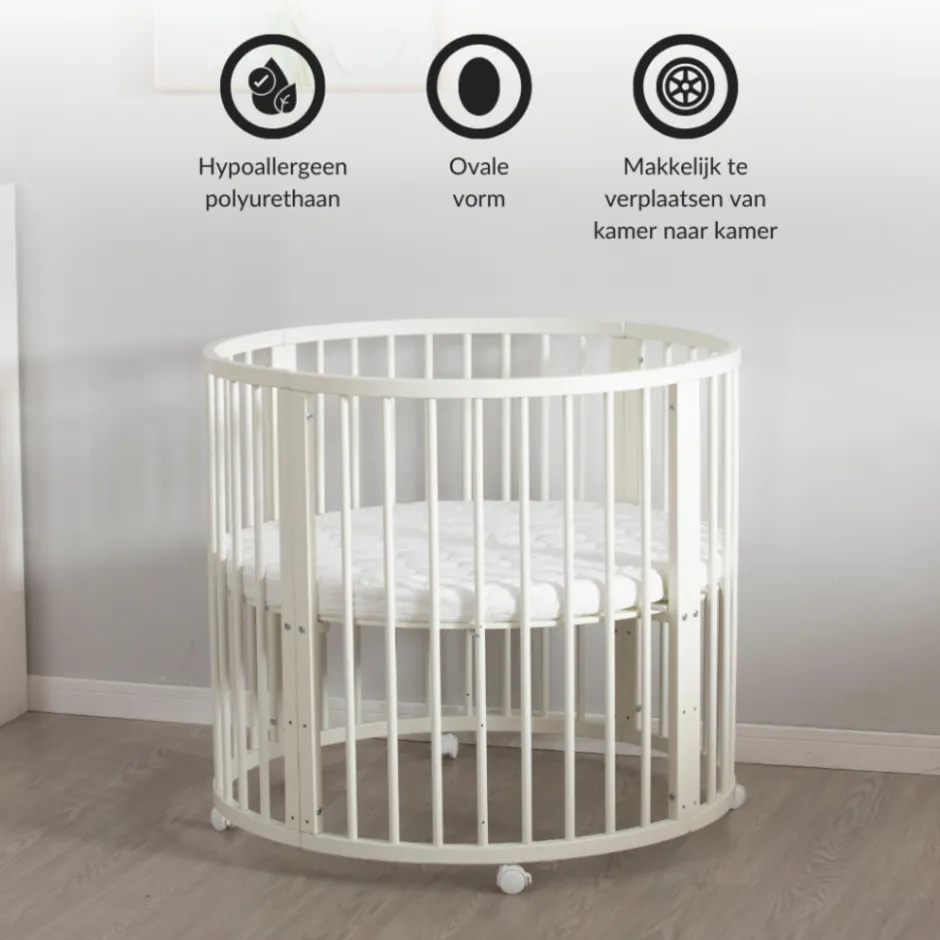 Baby Box Grondbox Speelbox Playpen Kinderbox Rond Inclusief Matras|Buxibo Hot