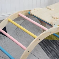 Buxibo Driehoek Plus Klimboog Montessori Houten Speelgym Glijbaan< Houten Klimrekken