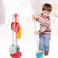 Houten Kinder Schoonmaak Set Kids Speelgoed Cleaning Set Houten Gereedschap|Buxibo New