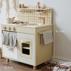 Houten Kinderkeuken Inclusief Accessoires en Keukengerei Speelkeuken|Buxibo Best