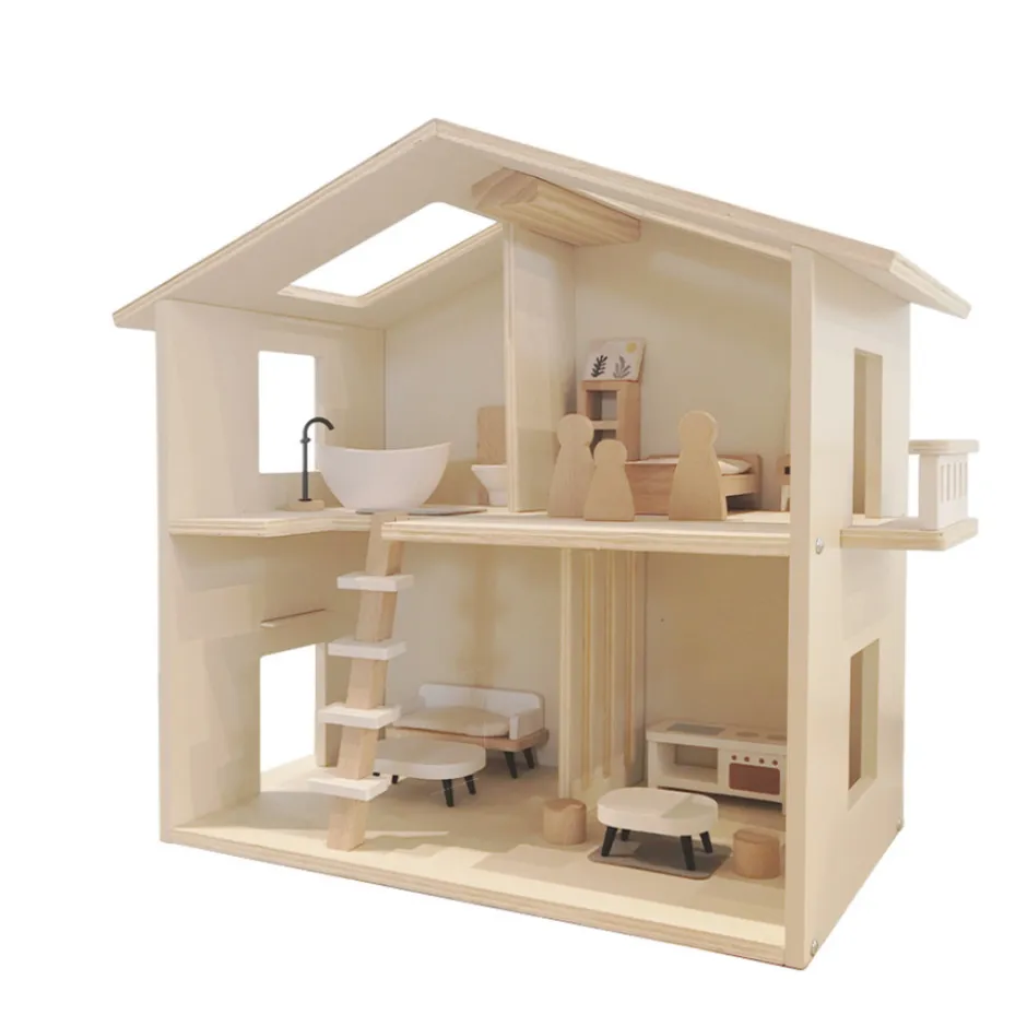 Houten Poppenhuis Kinderhuis met Meubels|Buxibo Best
