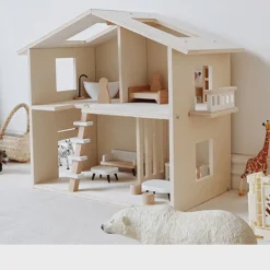 Houten Poppenhuis Kinderhuis met Meubels|Buxibo Best