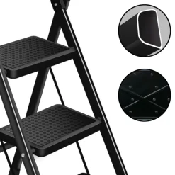 Keukentrapje Vouwladder 3 Staps Keukenopstapje Opvouwbare ladderkruk|Buxibo Clearance