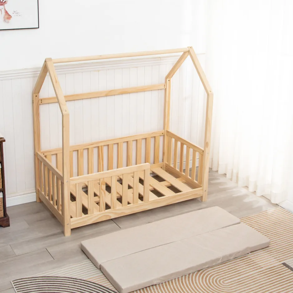 Buxibo Kinderbed met Matras Houten Peuterbed Huisbed< Peuterbedden