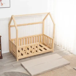 Buxibo Kinderbed met Matras Houten Peuterbed Huisbed< Peuterbedden