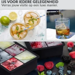 Luxe IJsblokvormen Set van 4 Ice Cube Tray|Buxibo Outlet