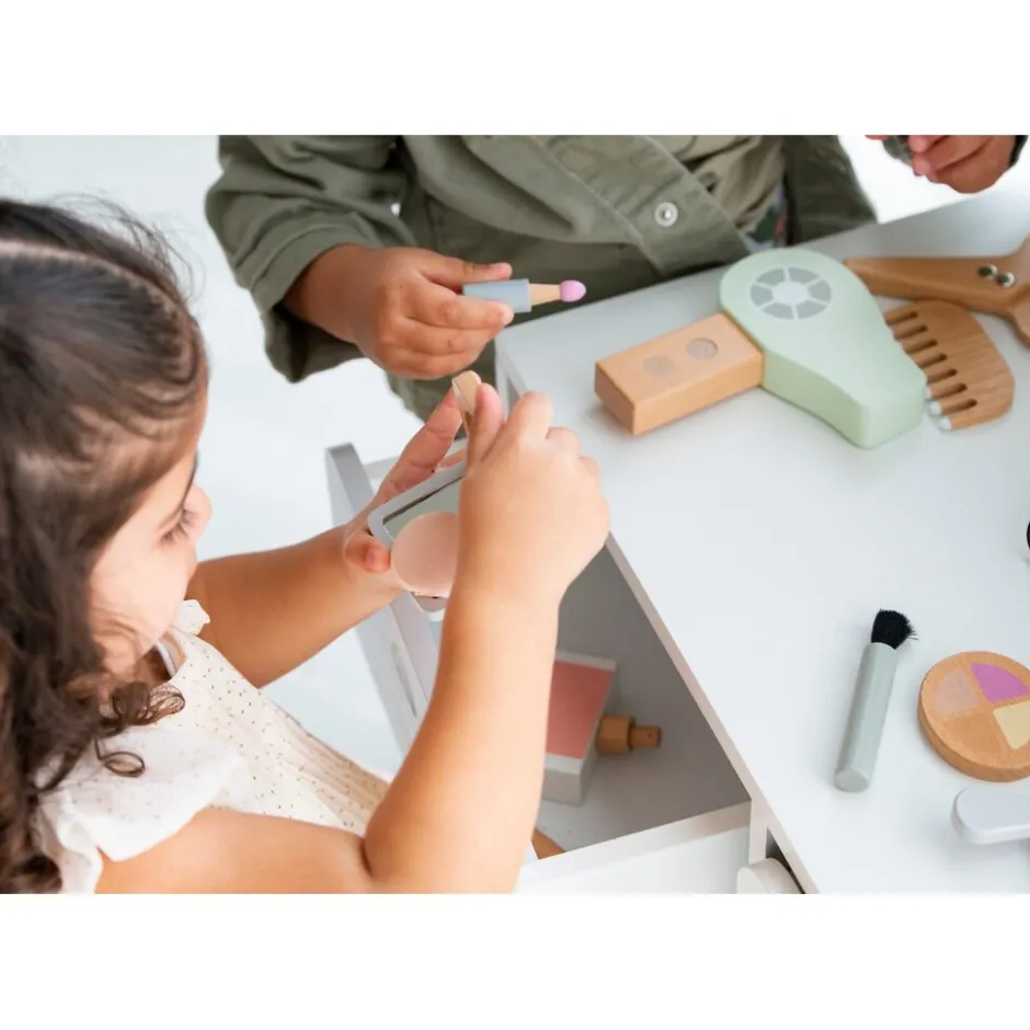 Montessori Kaptafelset Hout met Kruk en Spiegel Kinder Make-up Tafel|Buxibo Discount
