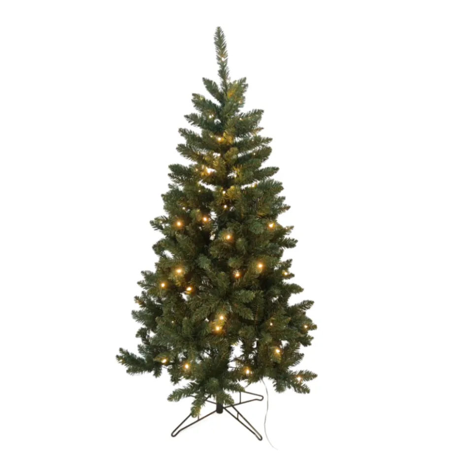 PVC Kerstboom met 200 LED en 8 lichteffecten EU-stekker Metalen Standaard|Buxibo