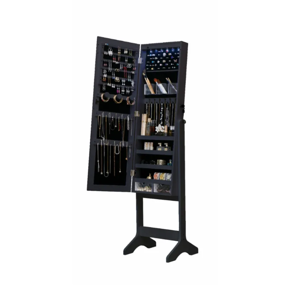 Buxibo Sieradenkast op Poten Met Spiegel Sieraden Organizer< Sieraden En Bijoux
