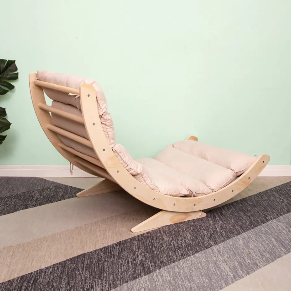 Buxibo XXL Montessori Klimboog met Kussen en Stevige Poten< Houten Klimrekken