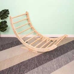 Buxibo XXL Montessori Klimboog met Kussen en Stevige Poten< Houten Klimrekken