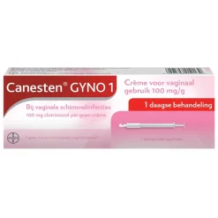 Canesten Gyno 1-Daagse Behandeling Crème bij Vaginale Schimmelinfecties< Intieme Ongemakken