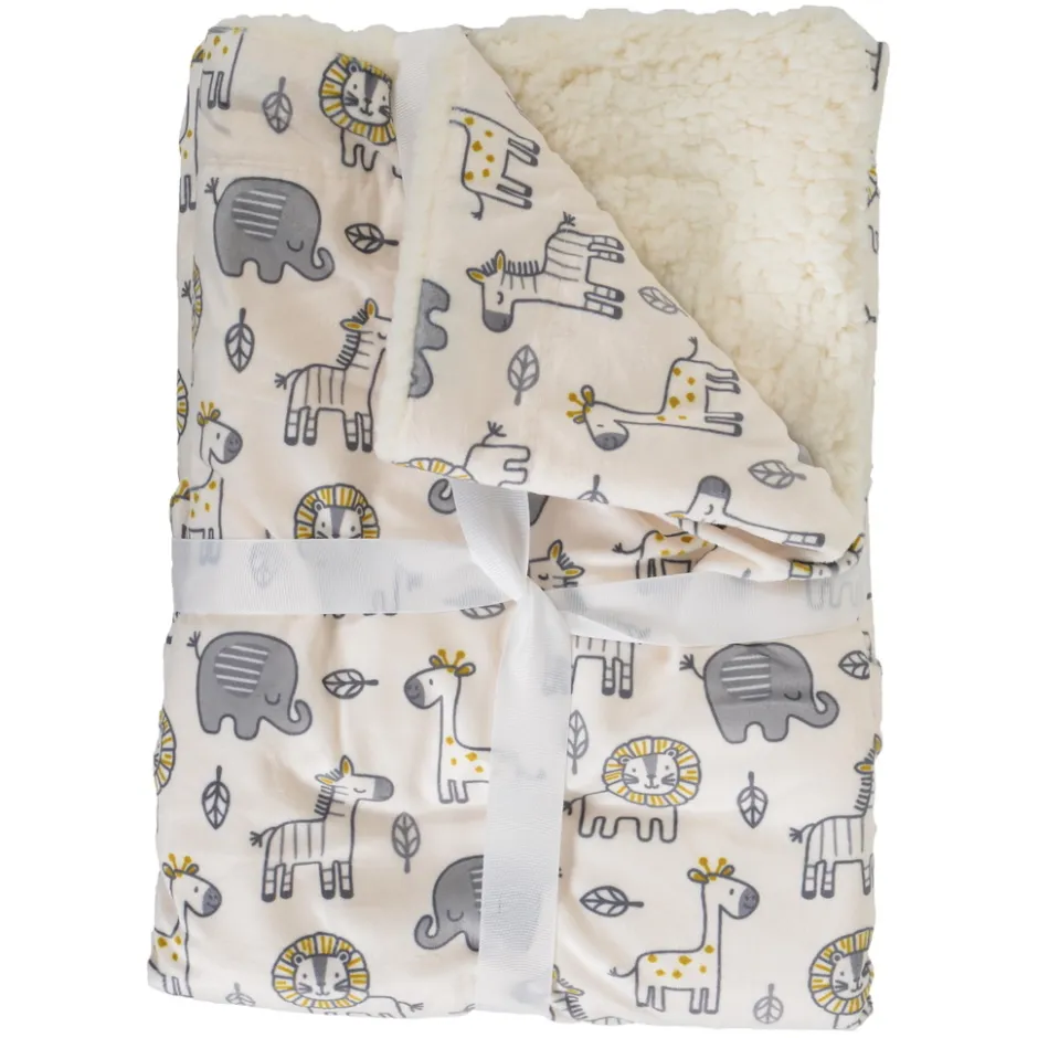 Cangaroo Shaggy Beige 75 x 105 cm Wiegdeken< Baby Beddengoed
