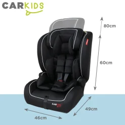 Carkids I-Size Autostoeltje Jessie 76-150cm Isofix Zwart/Wit< Autostoel