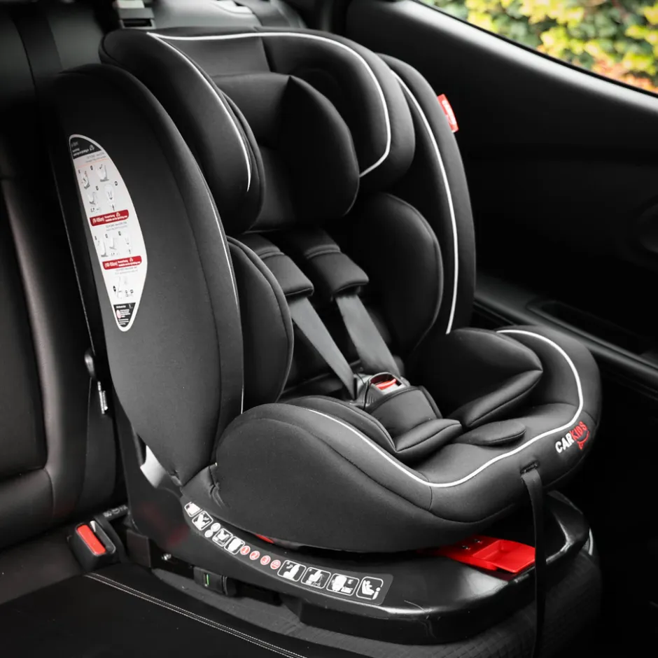 I-Size Autostoeltje Darcy 360° Draaibaar 40-150cm Isofix Zwart/Wit|Carkids Hot