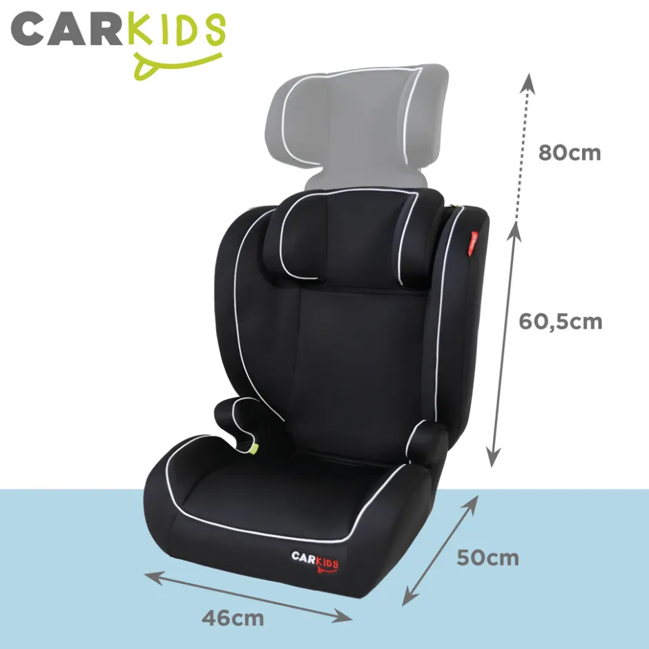 I-Size Autostoeltje Frankie 100-150cm Zwart/Wit|Carkids Online