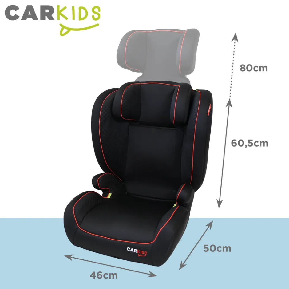 Carkids I-Size Autostoeltje Frankie 100-150cm Zwart/Rood< Autostoel
