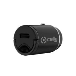 Celly Auto lader+ kabel USB-C>USB-C< Telefoonkabeltjes