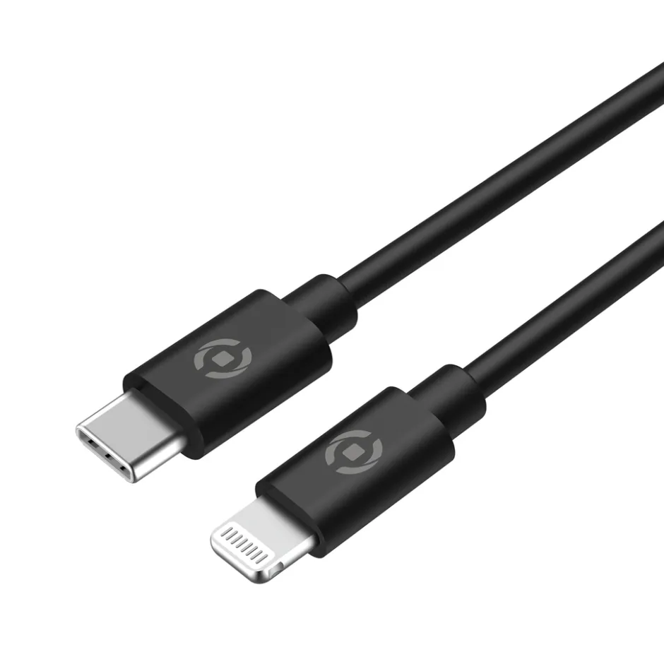 Celly Auto lader +kabel USBC>Lightning< Telefoonkabeltjes