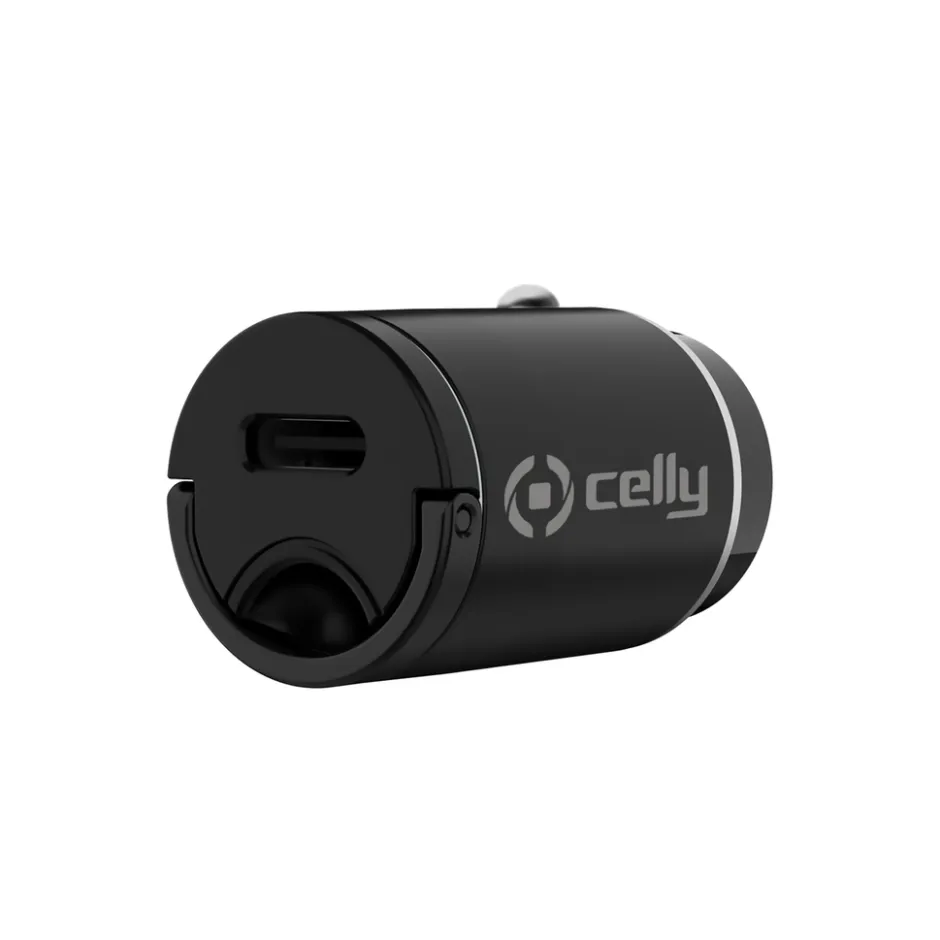 Celly Auto lader +kabel USBC>Lightning< Telefoonkabeltjes