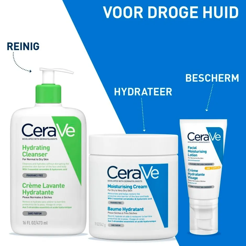 CeraVe Hydraterende Reinigingscrème< Dermacare|Gezichtsreiniging