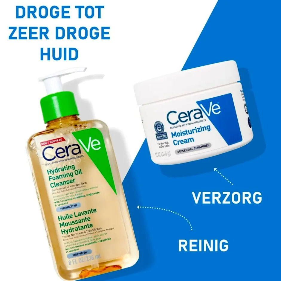 CeraVe Hydraterende Schuimende Reinigingsolie< Dermacare|Gezichtsreiniging