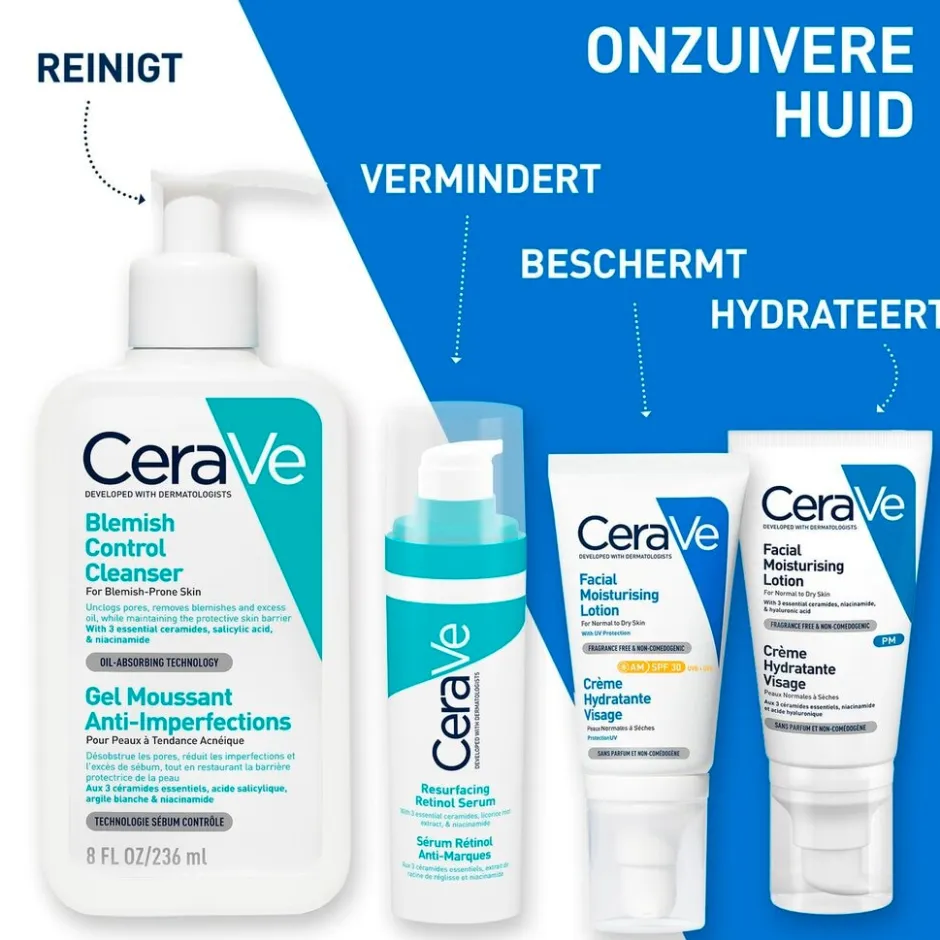 CeraVe Retinol Serum Tegen Post-Acne Vlekjes< Dermacare|Serum
