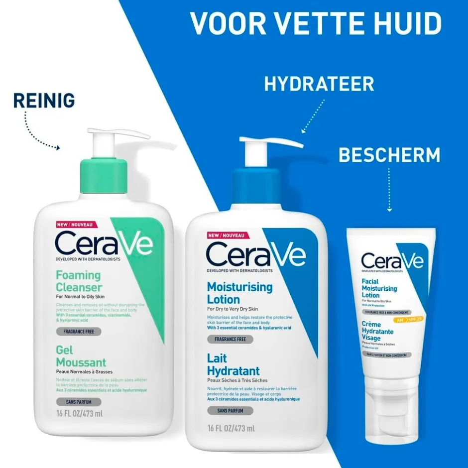 CeraVe Schuimende Reinigingsgel< Dermacare|Gezichtsreiniging