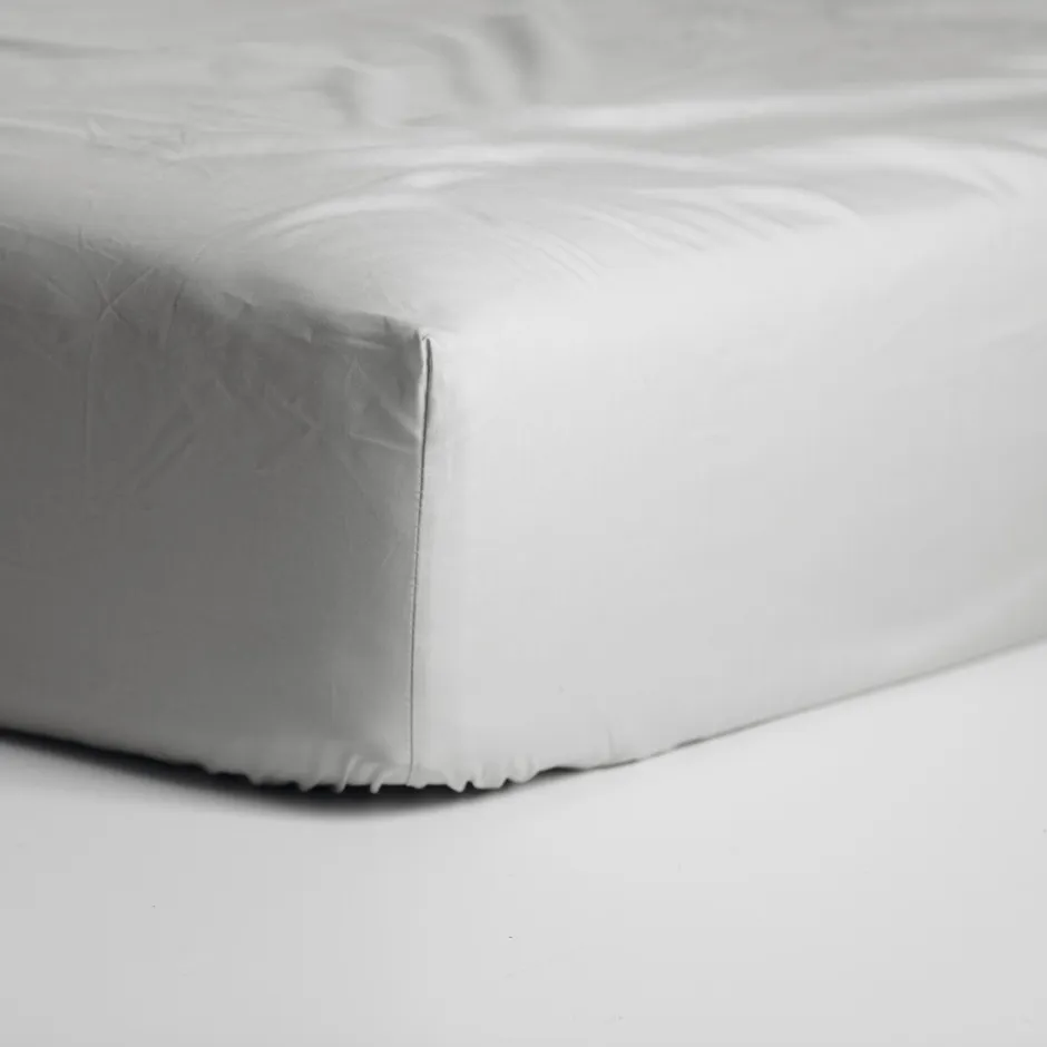 Cinderella Hoeslaken Basic Katoen 30cm Hoekhoogte - light grey 90x210cm< Slapen