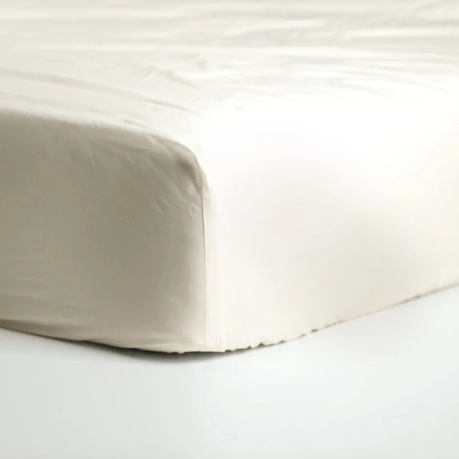 Hoeslaken Basic Katoen 30cm Hoekhoogte - ivoor 90x210cm|Cinderella