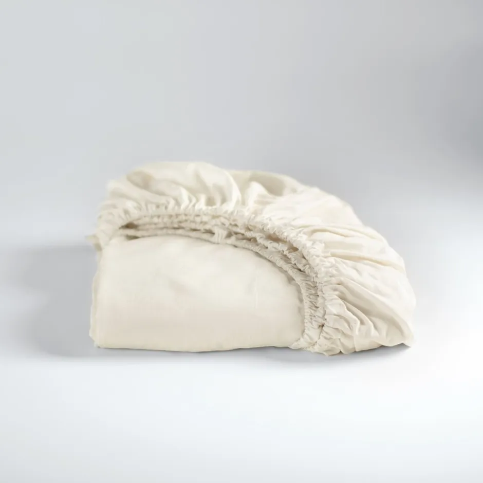 Hoeslaken Basic Katoen 30cm Hoekhoogte - ivoor 90x210cm|Cinderella