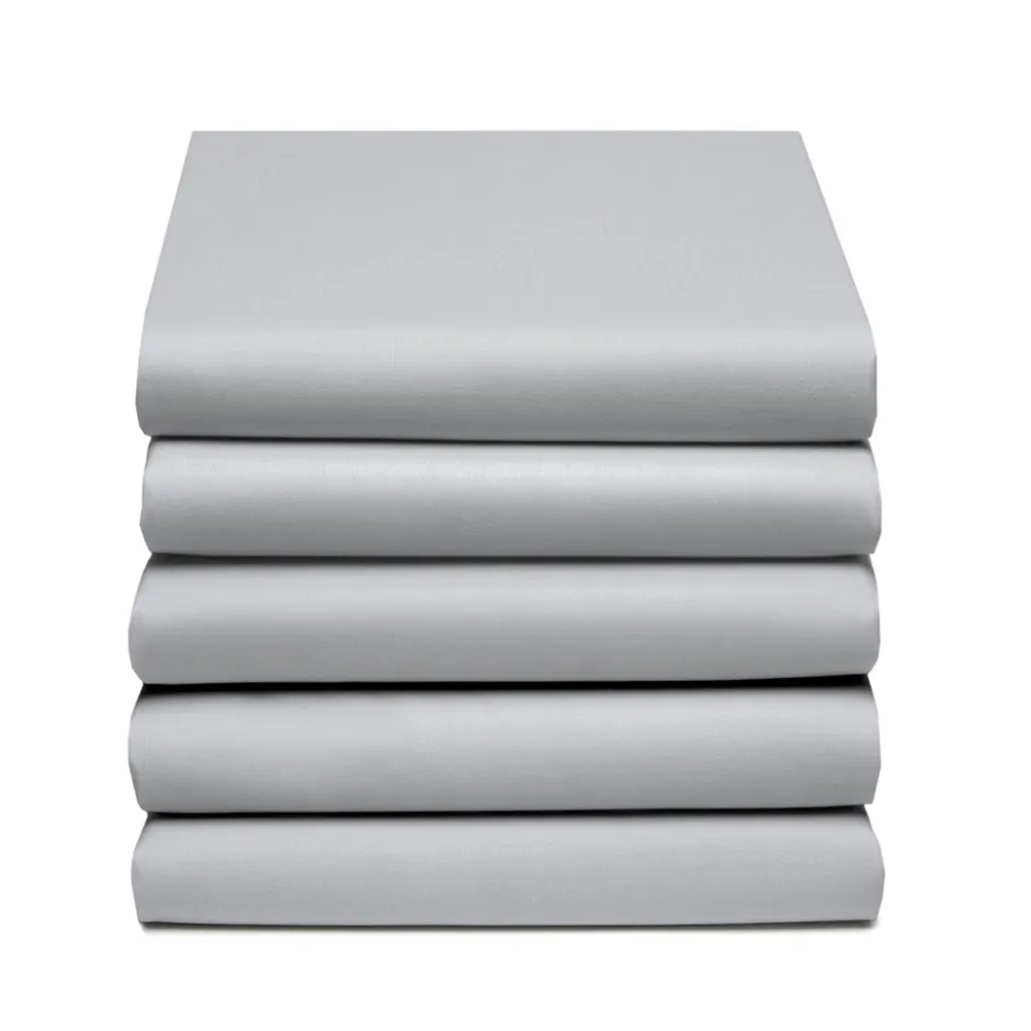 Splittopper Single Split Hoeslaken Katoen Satijn - light grey 180x210cm|Cinderella New