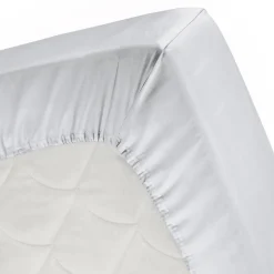 Cinderella Topper Hoeslaken Katoen Satijn - licht grey 90x210cm< Slapen