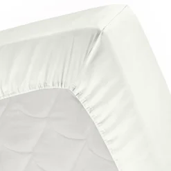 Cinderella Topper Hoeslaken Katoen Satijn - ivoor 90x220cm< Slapen