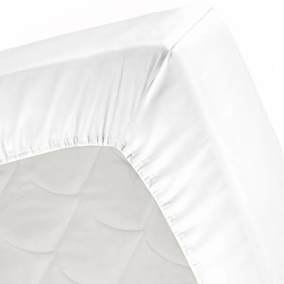 Topper Hoeslaken Katoen Satijn - white 160x210cm|Cinderella Hot