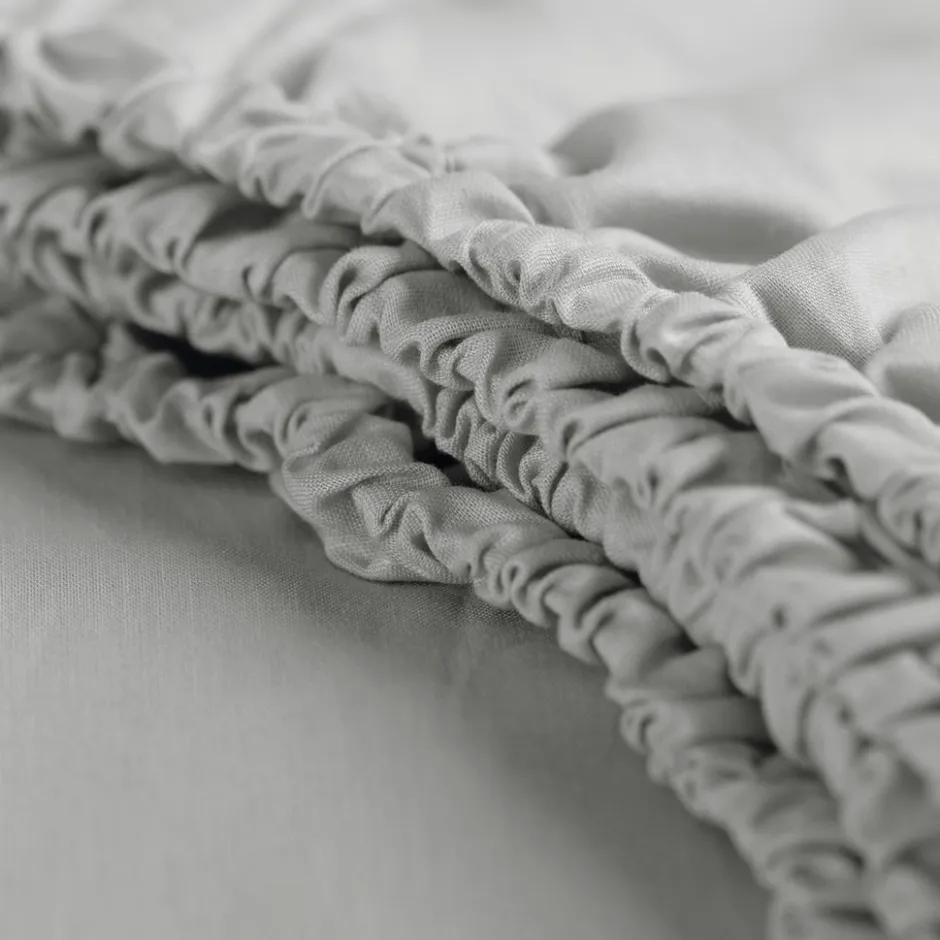 Cinderella Topper Hoeslaken Basic Katoen - light grey 180x220cm< Slapen