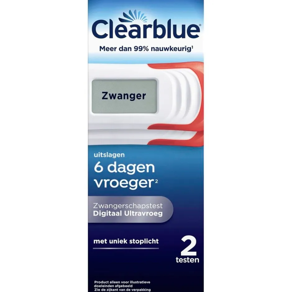 Clearblue Digitaal Ultravroeg Zwangerschapstest< Zelftesten