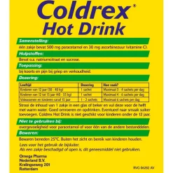 Coldrex Hot Drink 500mg Poeder voor Drank|Hot Coldrex Outlet