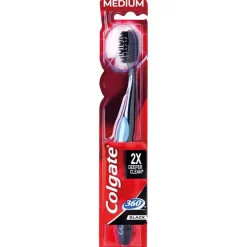 Colgate 360 Black Charcoal Medium Tandenborstel< Tandenborstels