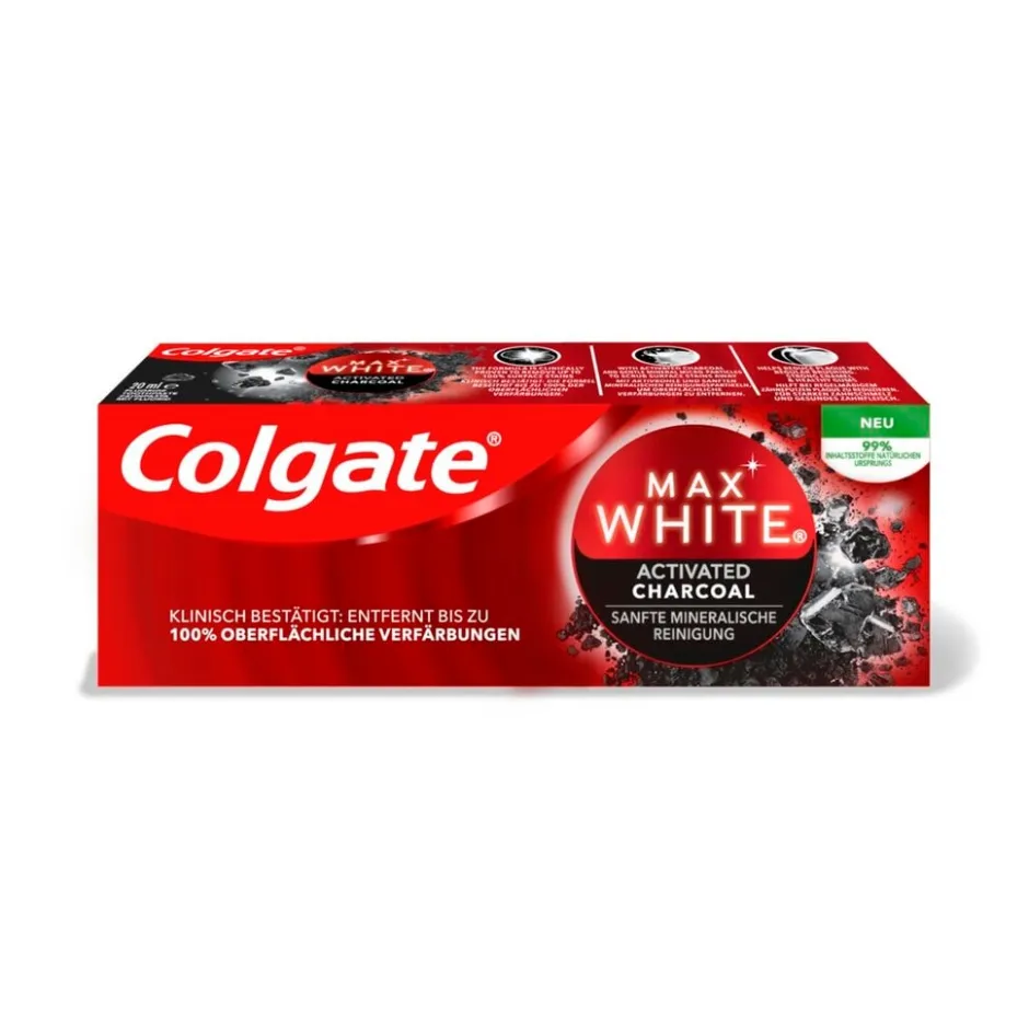 Colgate Max White Charcoal Mini Tandpasta< Mini Reisverpakkingen|Tandpasta