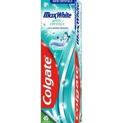 Max White White Crystals Tandpasta|Colgate Hot