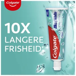 Max White White Crystals Tandpasta|Colgate Hot