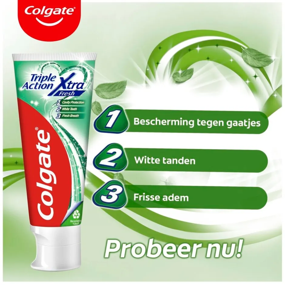 Colgate Triple Action Xtra Fresh Tandpasta< Tandpasta