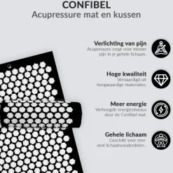 Acupressure Mat en Kussen Spijkermat + Kussen set + Triggerpoint bal|Confibel Discount