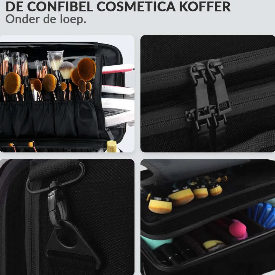 Cosmetica Koffer Make-up Koffer met verstelbare vakken|Confibel Online