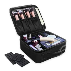 Confibel Cosmetica Koffer Make-up Koffer met verstelbare vakken< Make-Up Koffers