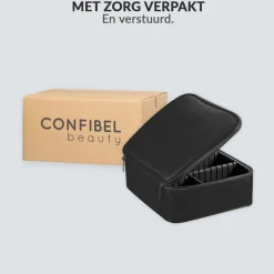 Confibel Cosmetica Koffer Make-up Koffer met verstelbare vakken< Make-Up Koffers